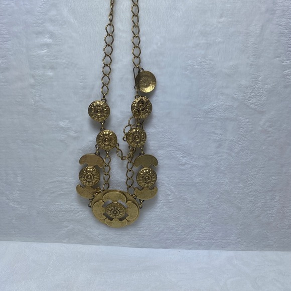 Accessories - Vintage‎ Gold Tone Metal Coin Medallion Chain Belt Boho Festival Adjustable